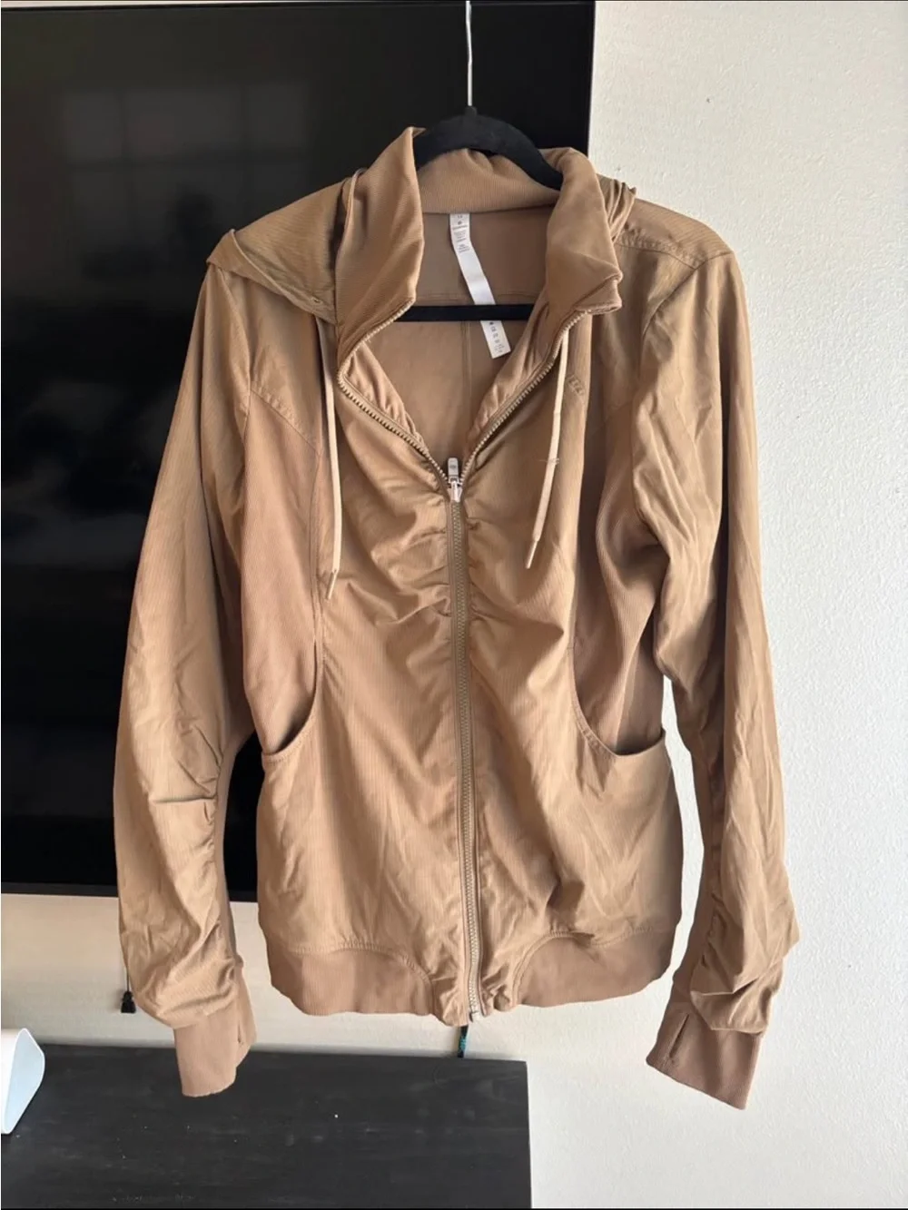 Lululemon Women’s Lightweight Zip-Up Hoodie Jacket - Tan